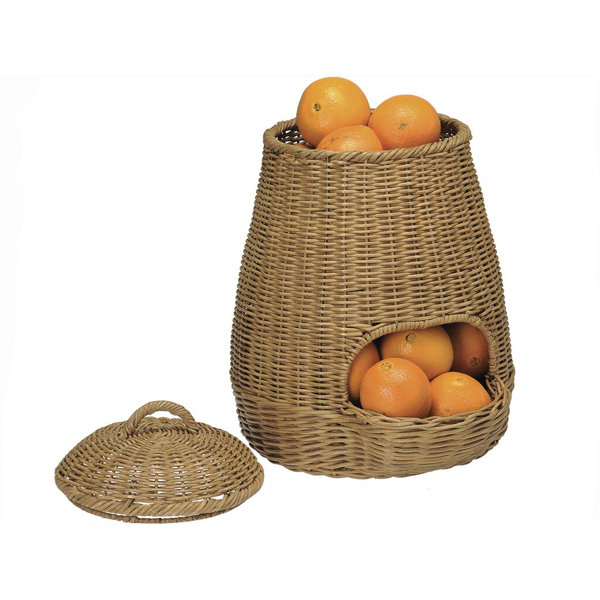 Bay Isle Home Wicker Potato and Onion Fruit and Vegetable Storage